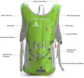 img 3 attached to 🎒 Hydration Backpack - Spoligod Water Pack with 2L Bladder, Ideal for Men, Women, and Kids. Perfect for Biking, Hiking, Camping, Cycling, Running, and Music Festivals