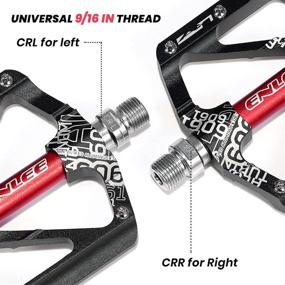 img 1 attached to 🚴 Isolmir Mountain Bike Pedals: Aluminum Alloy MTB Pedals with Sealed Bearings, 9/16" Road Metal Bicycle Pedal for Adults, Lightweight Cycling Pedal for BMX/MTB in 3 Colors