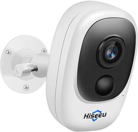 img 4 attached to 📷 【Enhanced C10+】 Hiseeu Battery Wireless Security Camera,Indoor/Outdoor Full HD 1080P Camera with Rechargeable Batteries, 2.4GHz WiFi, Night Vision, Human Detection, Two-Way Audio, Waterproof, SD Card Slot & Cloud Storage