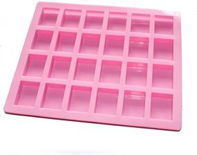 img 4 attached to 🧼 X-Haibei Rectangle Mini Soap Bar Silicone Mold: Perfect for Guest Baths, Baby Showers & More. Create Plain Sample Soaps, Chocolates, 0.5oz per Cell