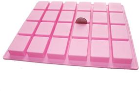 img 1 attached to 🧼 X-Haibei Rectangle Mini Soap Bar Silicone Mold: Perfect for Guest Baths, Baby Showers & More. Create Plain Sample Soaps, Chocolates, 0.5oz per Cell