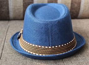 img 1 attached to 🎩 EachEver Boys Fedora Hat: Cotton Jazz Cap for Photography, Trilby Top Sun Hats