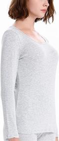 img 2 attached to 👚 X-Small Women's Clothing: LIQQY Long Sleeve Thermal Underwear Suit for Optimal Comfort