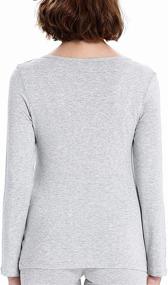 img 1 attached to 👚 X-Small Women's Clothing: LIQQY Long Sleeve Thermal Underwear Suit for Optimal Comfort