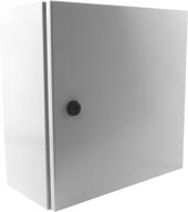 yuco yc-16x16x8-ul ip66 enclosure, ul certified, 16 gauge, single door hinge cover wall-mount, standard gray, indoor outdoor, backplate, gland plate (16x16x8) (h)16&#34;(w)16&#34;(d)8&#34; logo