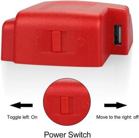 img 1 attached to 🔋 Energup 18V USB Battery Adapter for Milwaukee Li-ion Battery: Convenient Charging for Phones, iPads, Radios, and More!