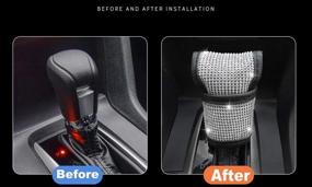 img 1 attached to 💎 Sparkle and Shine with Uphily Bling Bling Seat Belt Pads, Handbrake Cover, and Gear Knob Cover for Girls or Women