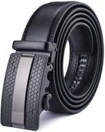 👔 xhtang ratchet automatic buckle leather men's accessories: premium belts for style and function logo