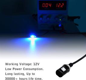 img 2 attached to LivTee Super Bright 12V Водонепроницаемые держатели светодиодных фонарей для номерного знака: синий (2 шт) - законные для автомобиля, мотоцикла, грузовика, автодома, квадроцикла, велосипеда - Крепления винтами