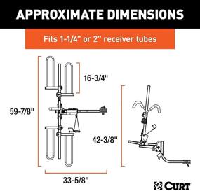 img 3 attached to 🚲 Curt 18085 Secure Locking Tray-Style Bike Rack Mount, 2 Bikes, Fits 1-1/4, 2-Inch Receiver, Black