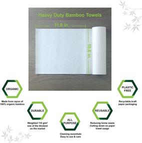 img 1 attached to 🌿 Anjia Reusable Bamboo Towels (2-Roll Set), 70 Sheets + Wash Bag - Versatile as Paper Towels, Microfiber Cleaning Cloth, Swedish Dishcloths, and Cleaning Rags - Eco-Friendly Products