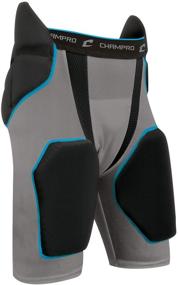 img 4 attached to Champro Tri-Flex 5-Pad Black Girdle with Charcoal Inset - Youth Large