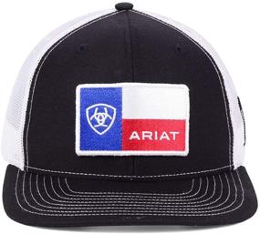 img 3 attached to ARIAT Signature Logo Texas Flag Patch Men's Cap in Classic Black