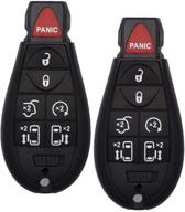 🔑 high-quality keyless remote key fob replacement (pack of 2) for 2008-2015 chrysler town and country, 2008-2014 dodge grand caravan - m3n5wy783x 433mhz logo