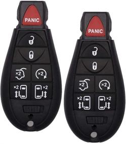 img 4 attached to 🔑 High-Quality Keyless Remote Key Fob Replacement (Pack of 2) for 2008-2015 Chrysler Town and Country, 2008-2014 Dodge Grand Caravan - M3N5WY783X 433MHZ