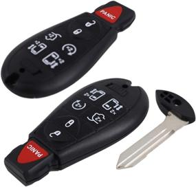 img 3 attached to 🔑 High-Quality Keyless Remote Key Fob Replacement (Pack of 2) for 2008-2015 Chrysler Town and Country, 2008-2014 Dodge Grand Caravan - M3N5WY783X 433MHZ