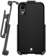 beltron iphone xr case with belt clip – slim, full protection hybrid case & rotating holster with kickstand – scratch resistant & shock absorption – 6.1 inch logo