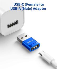 img 2 attached to 💻 Convenient USB-C to USB-A Adapter Duo - 2-Pack for Enhanced Connectivity