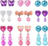 👑 hicarer princess jewelry pretend earrings logo