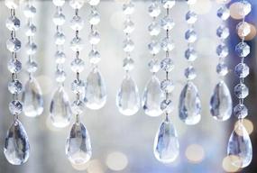img 2 attached to 🌟 Ulove Prs Acrylic Teardrop Crystal Chandelier Pendants: Stunning and Versatile Wedding Party Centerpiece Tree Decoration (12 pcs)