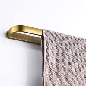 img 2 attached to Leyden Brass Towel Bar - Antique Bathroom 23.6 Inch Bath Towel 🚽 Holder Rack - Wall Mounted Bathroom Accessory Towel Rod Hanger - Retro Design