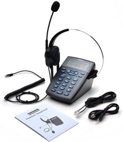 img 3 attached to 📞 AGPTEK Call Center Desk Phone with Noise Cancelling Headset - Проводной монопарный телефон для консалтинговых услуг, страхования и других услуг, с функциями блокировки шума, клавиатурой с тоновым набором, функцией переозвона и телефонной книгой.