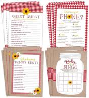 bbq baby shower games pack - babyq bingo, find the guest, the price is right, who knows mommy best, 25 games bundle logo