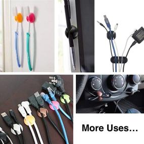 img 2 attached to 🔌 Organize Your Cables Effortlessly with OHill Cable Clips, 16 Pack White Adhesive Cord Holders for Home, Office, Car, Desk Nightstand