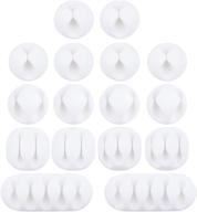 🔌 organize your cables effortlessly with ohill cable clips, 16 pack white adhesive cord holders for home, office, car, desk nightstand logo