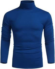 img 3 attached to COOFANDY Casual Turtleneck Lightweight Pullovers