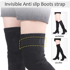 img 3 attached to 👢 KIKIGOAL 1 Pair Knee Boots Straps: 10 pcs Adjustable Velcro Elastic Boot Straps for Secure Fit and Comfortable Wear, Prevent Boots from Slipping