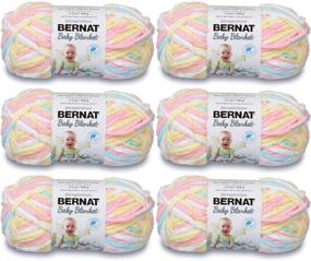 img 1 attached to 👶 BERNAT Baby Blanket Yarn, 3.5oz, 6-PACK (Pitter Patter) - Soft and Cozy Baby Blanket Yarn Bundle