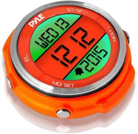 img 1 attached to ⌚ Smart Multifunction Sports Training Watch - Classic Running Digital Fitness Gear Tracker with 3D Sensor Pedometer, Timer, Alarm, Removable Strap, for Men and Women - Pyle PATW19OR (Orange)