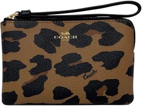 img 1 attached to Coach Leopard Print Corner Wristlet