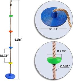 img 2 attached to 🌳 Вертушка для катания на диске и качание на канате в дворе на открытом воздухе - веселье для детей и взрослых.