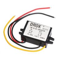 🔌 эффективный преобразователь снижения напряжения 24v 48v до 12v: drok микро-модуль регулирования напряжения dc-dc с понижающим источником питания для автомобильного авто-мото-транспорта логотип