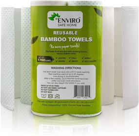 img 4 attached to 🌿 Enviro Safe Home Bamboo Paper Towels: Reusable & Washable Kitchen Towel Alternative - Eco Friendly, Lint-Free, Zero Waste (2 Pack)