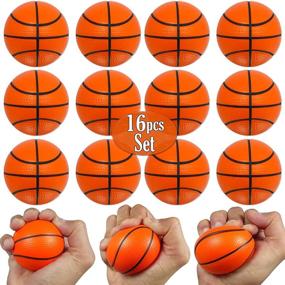 img 4 attached to Basketball Stress Basketballs Decoration Anapoliz Event & Party Supplies