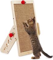 🐈 cat scratcher natural sisal scratch ramp with 4 changeable shapes - premium indoor cat scratching pad by wowme+ logo