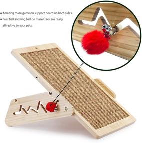 img 2 attached to 🐈 Cat Scratcher Natural Sisal Scratch Ramp with 4 Changeable Shapes - Premium Indoor Cat Scratching Pad by WOWME+