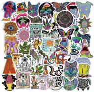 52pcs stoner psychedelic stickers | laptop, water bottle, guitar, luggage decals - qq510637638 logo