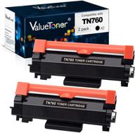 🖨️ valuetoner tn760 tn730 toner cartridge replacement - high yield for brother printer - 2 black pack logo