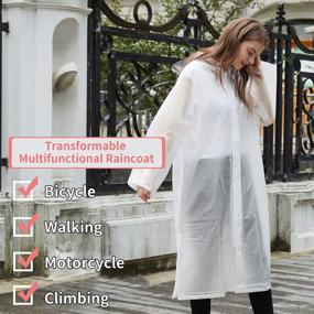 img 3 attached to 🌧️ Versatile Rainwear Poncho: Unisex Transformable Raincoat for Women