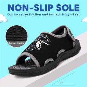 img 2 attached to 🦖 Quick Dry Dinosaur Sandals: Perfect Boys' Shoes for Outdoor Adventures (Size 24)