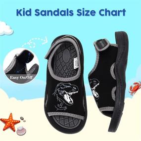 img 1 attached to 🦖 Quick Dry Dinosaur Sandals: Perfect Boys' Shoes for Outdoor Adventures (Size 24)