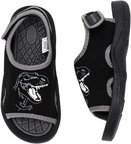 img 4 attached to 🦖 Quick Dry Dinosaur Sandals: Perfect Boys' Shoes for Outdoor Adventures (Size 24)