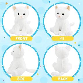 img 2 attached to Houwsbaby Light up Kitty Stuffed Animal Cat: Glow Pillow Night Light Toy for Kids, Toddler Girls - White, 11.5''