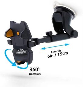 img 3 attached to 💪 Armor All Phone Mount for Smartphones - Extendable Arm, 360 Rotation - iPhone, Samsung, HTC Compatible