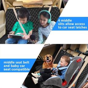 img 2 attached to Waterproof Heavy Duty SUV Truck Car Dog Back Seat Cover Protector - Chemical-Free Bench Seat Cover for Kids and Pets - Guaranteed Compatibility as Backseat Protector