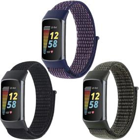 img 4 attached to 【3Pack】Дышащие ремешки, совместимые с Fitbit Charge 5